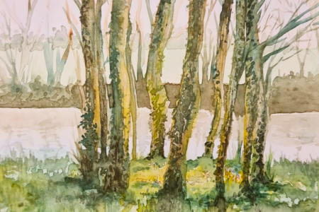 Le cercle peinture à l'aquarelle